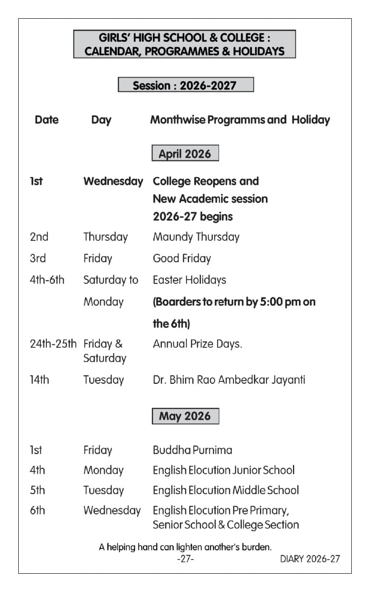 Annual Planner Page 1